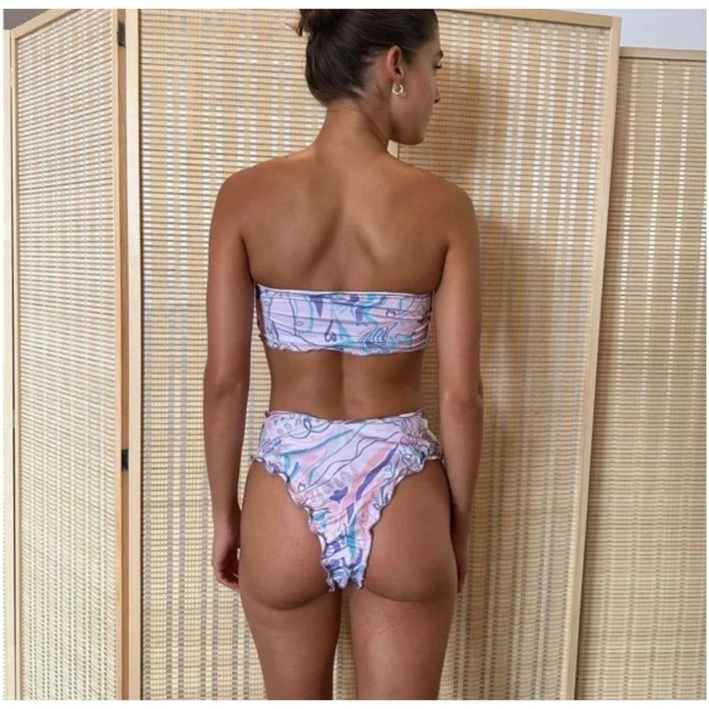 Purple and Pink Ruffle Bikini Set - Picture 9 of 9